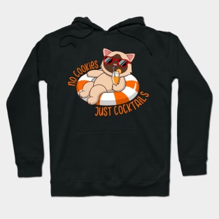 No Cookies Just Cocktails Funny Siamese Cat Hoodie